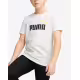 PUMA Essentials+ Two-Tone Logo Tee White/Lime