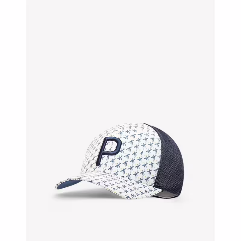 PUMA Palms Trucker P Snapback Cap White/Navy