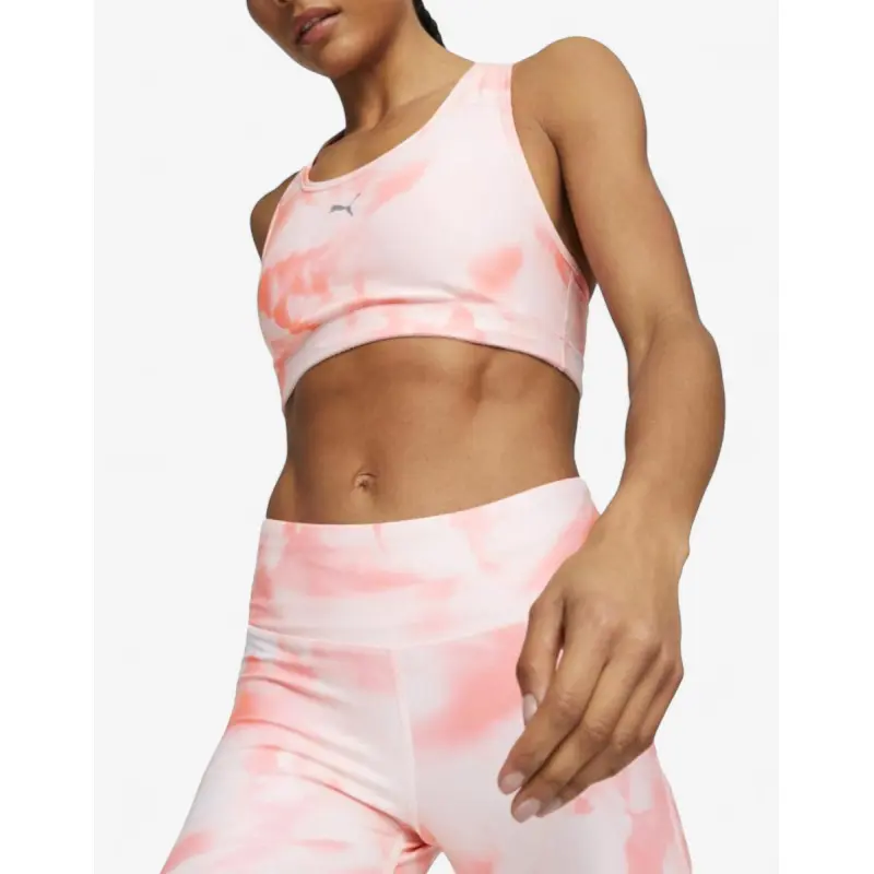 PUMA Run 4Keeps Mid Impact Bra Pink
