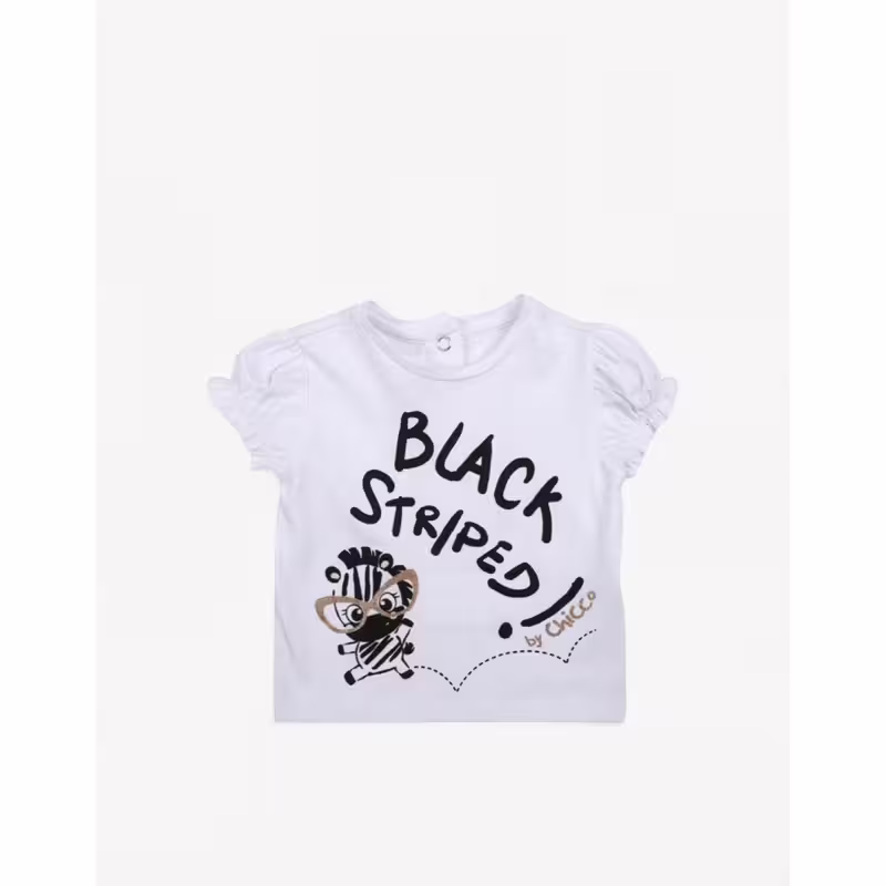 CHICCO Girls Knitted Tee White Printed