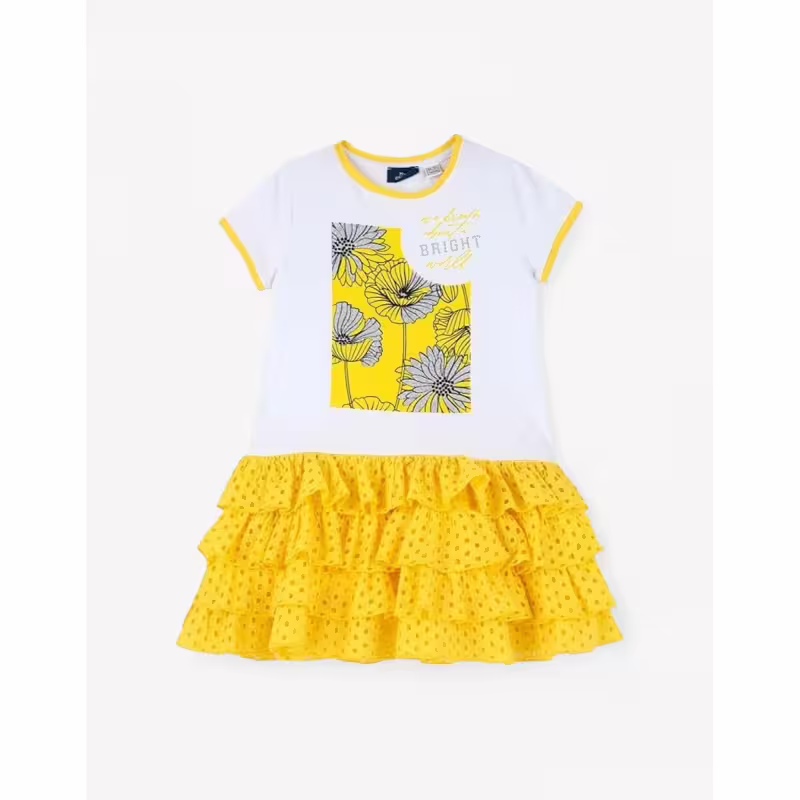 CHICCO Girls Dress White/Yellow