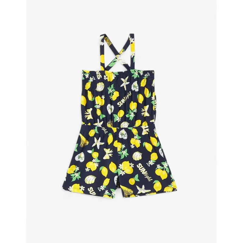 CHICCO Girls Short Dungarees Blue Printed