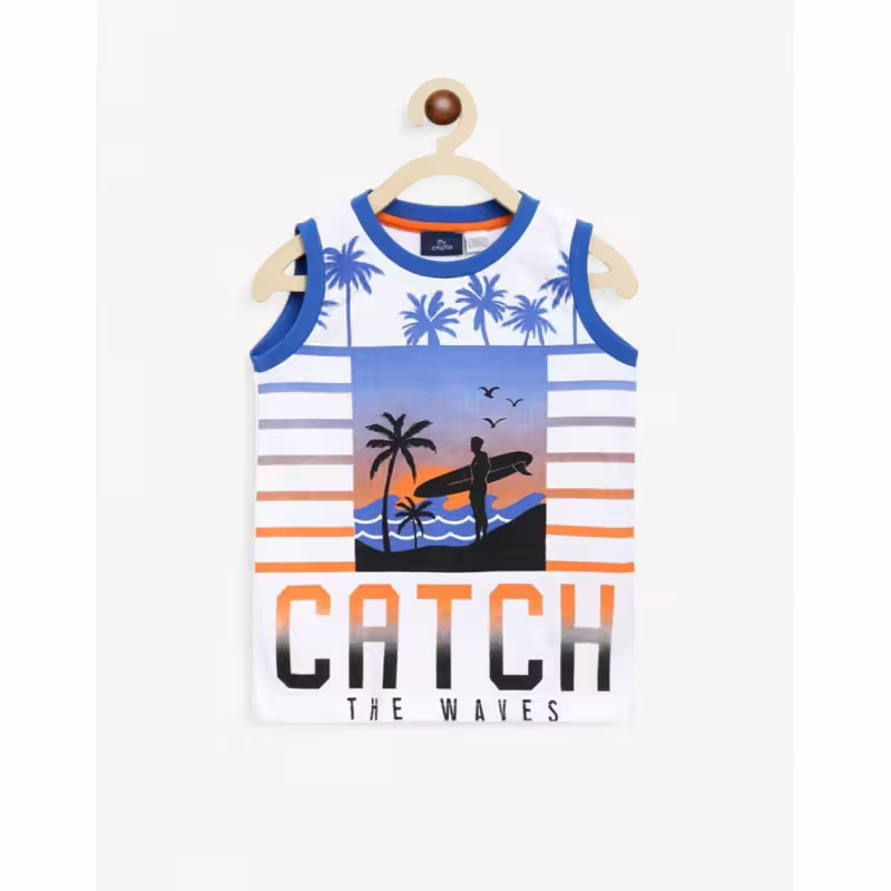 CHICCO Boys Tank White Printed