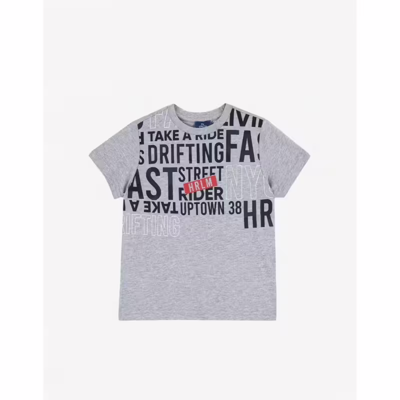 CHICCO Boys Letters Tee Light Grey