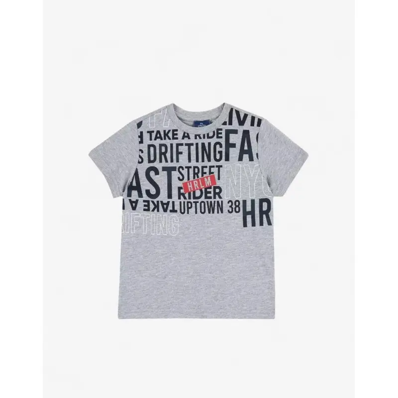 CHICCO Boys Letters Tee Light Grey