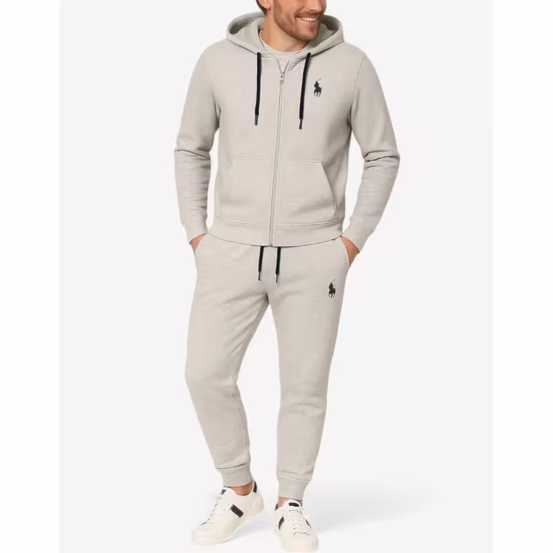 US POLO Full Zip Hooded Tracksuit Grey