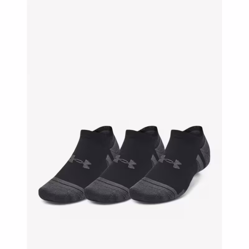 UNDER ARMOUR 3-Packs Performance Tech No Show Socks Black