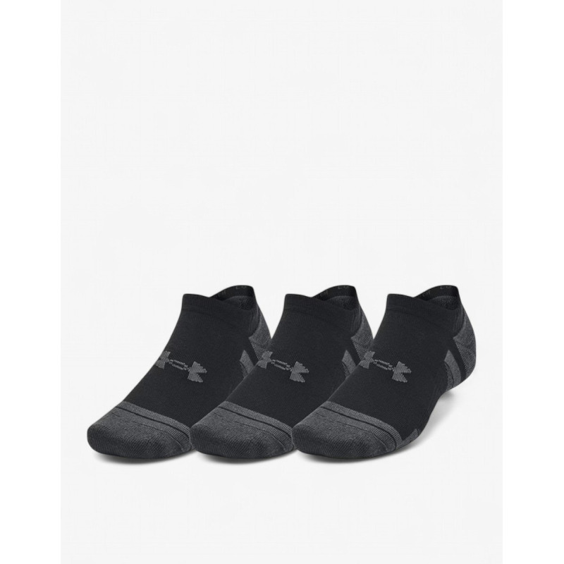 UNDER ARMOUR 3-Packs Performance Tech No Show Socks Black
