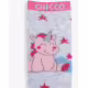 CHICCO 1-Pair Girls Unicorn Socks Grey/Pink