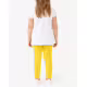 CHICCO Girls Pants And Tee Set White/Yellow