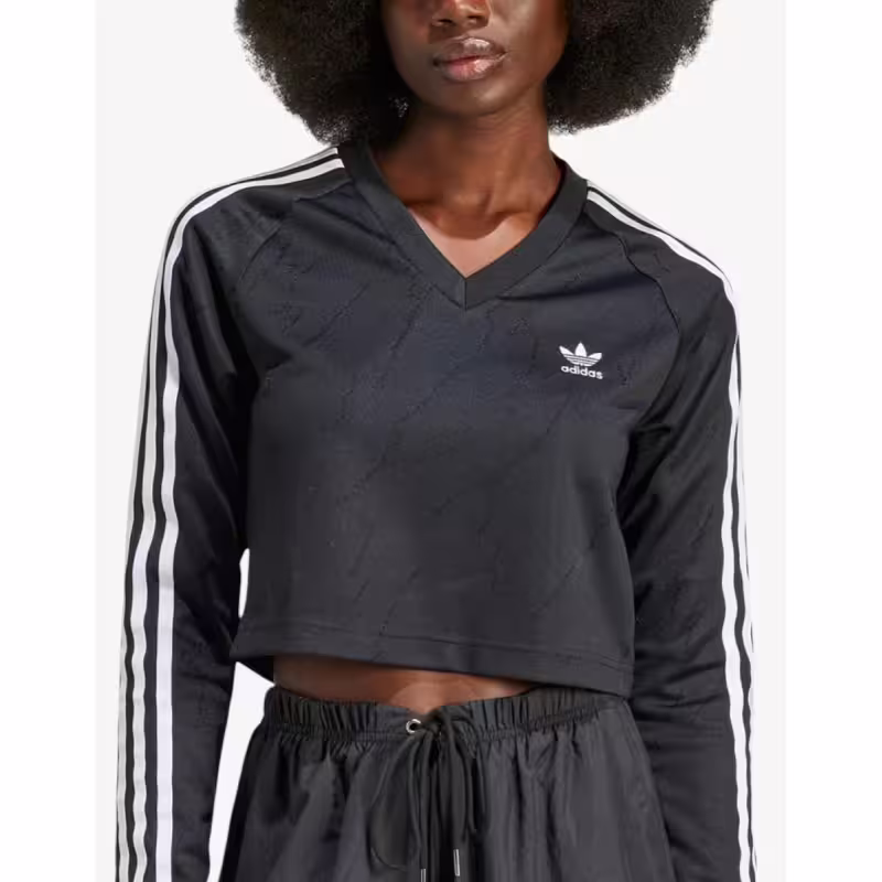 ADIDAS Originals Long Sleeve Cropped Top Black