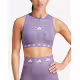 ADIDAS Powerimpact Medium-Support Techfit High-Neck Zip Bra Purple