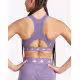 ADIDAS Powerimpact Medium-Support Techfit High-Neck Zip Bra Purple