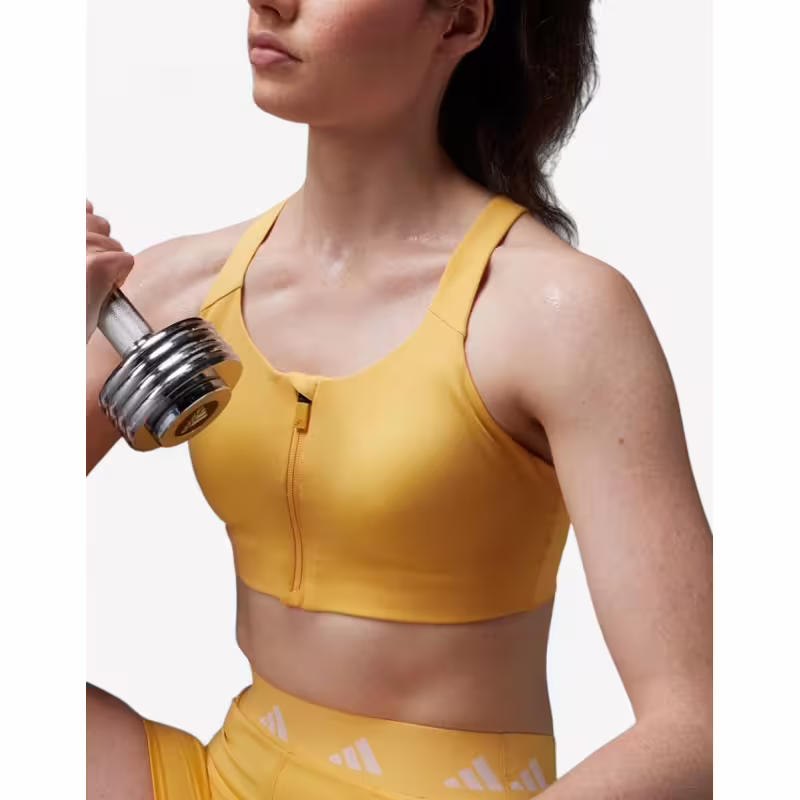 ADIDAS Tailored Impact Luxe High-Support Zip Bra Yellow