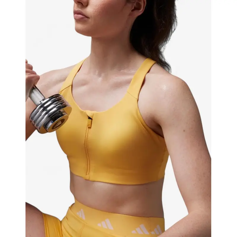 ADIDAS Tailored Impact Luxe High-Support Zip Bra Yellow