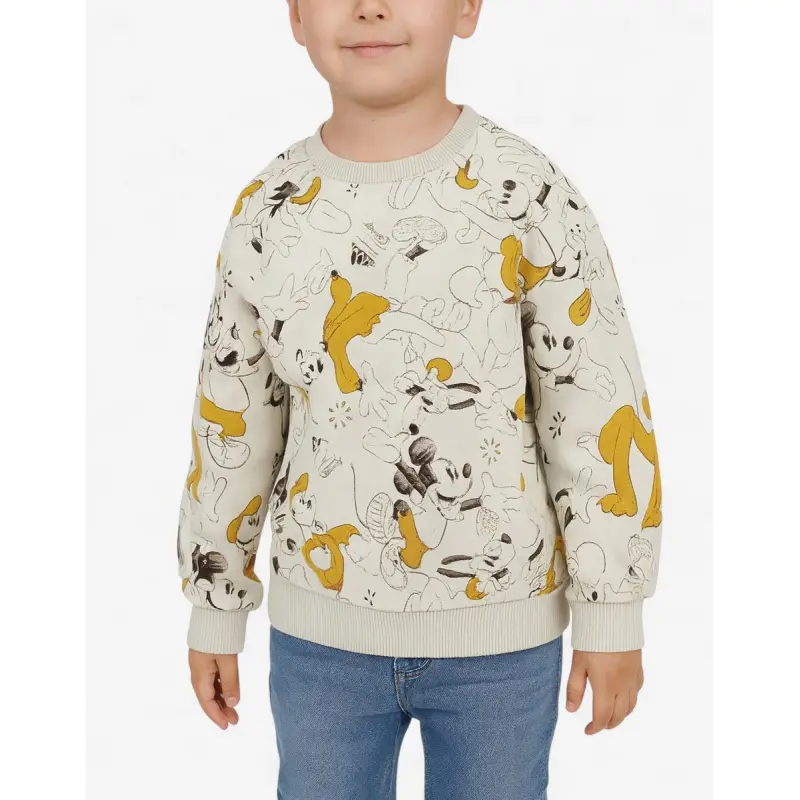 ADIDAS x Disney Mickey Mouse Sweatshirt Off White/Yellow