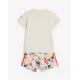 ADIDAS Originals Floral Shorts Tee Set Beige/Multi