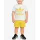 ADIDAS Originals Trefoil Shorts Tee Set White/Yellow
