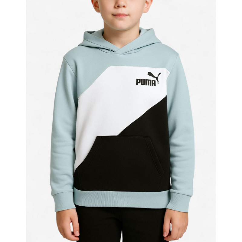 PUMA Power Colorblock Hoodie Turquoise/Black