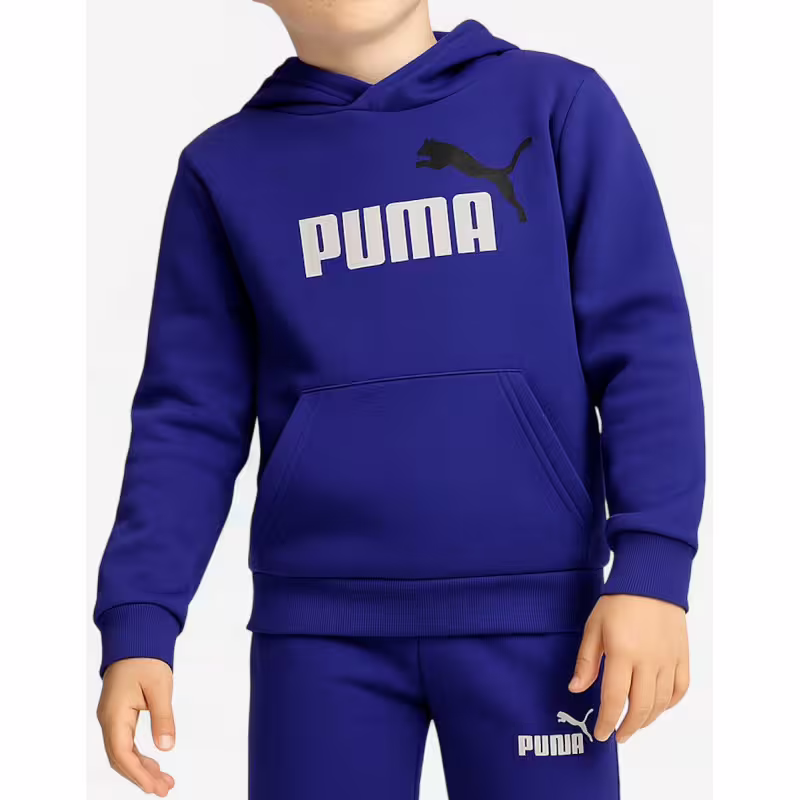 PUMA Essentials+ 2 Color Big Logo Hoodie Blue