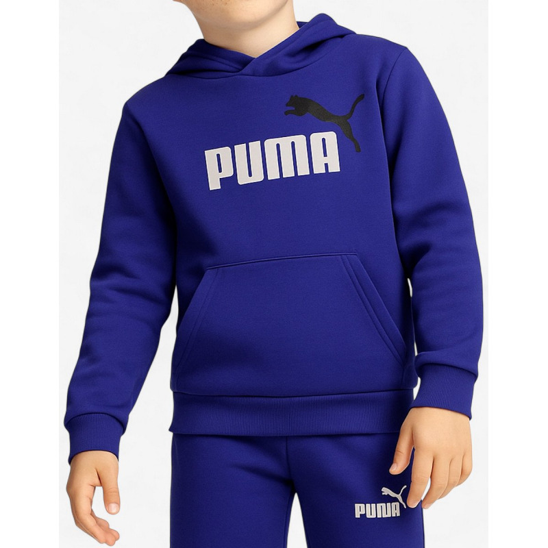 PUMA Essentials+ 2 Color Big Logo Hoodie Blue