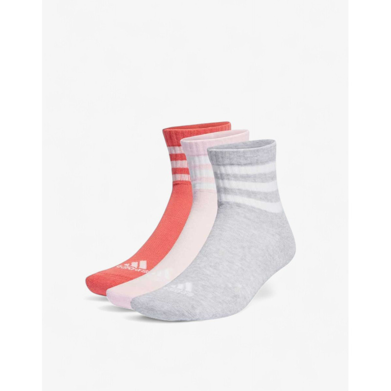 ADIDAS 3-Packs Sportswear 3-Stripes Cushioned Low-Cut Socks Multicolor