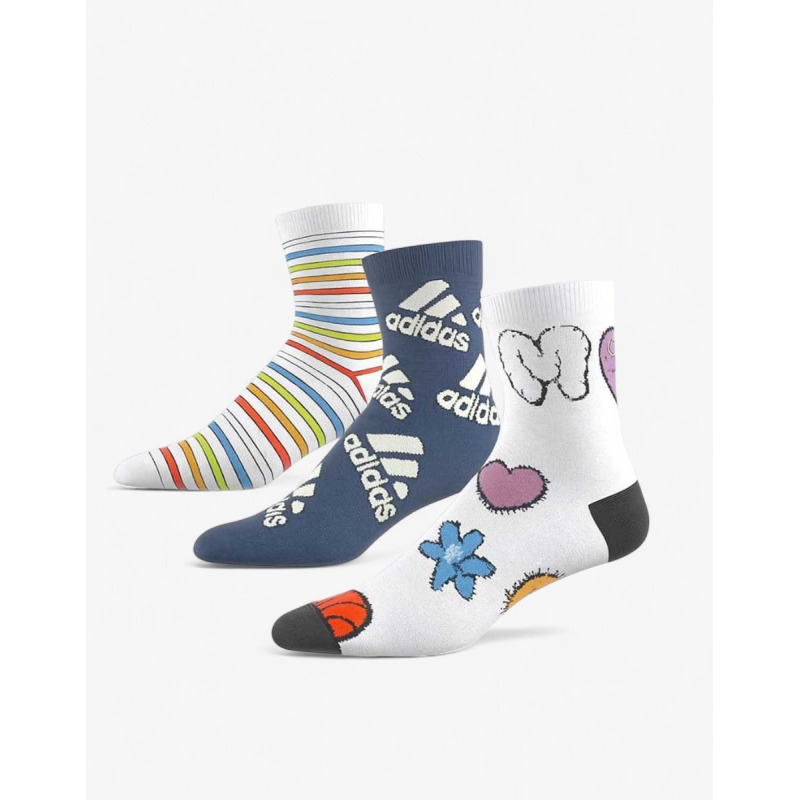 ADIDAS 3-Packs Bubbles Socks Multicolor