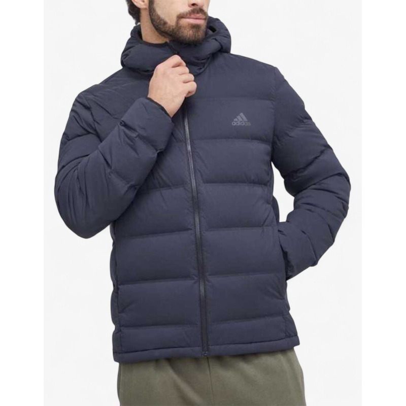 ADIDAS Sportswear Helionic Stretch Hooded Down Jacket Black