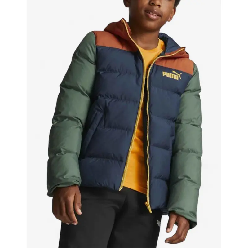 PUMA Colorblock Hooded Jacket Blue/Green