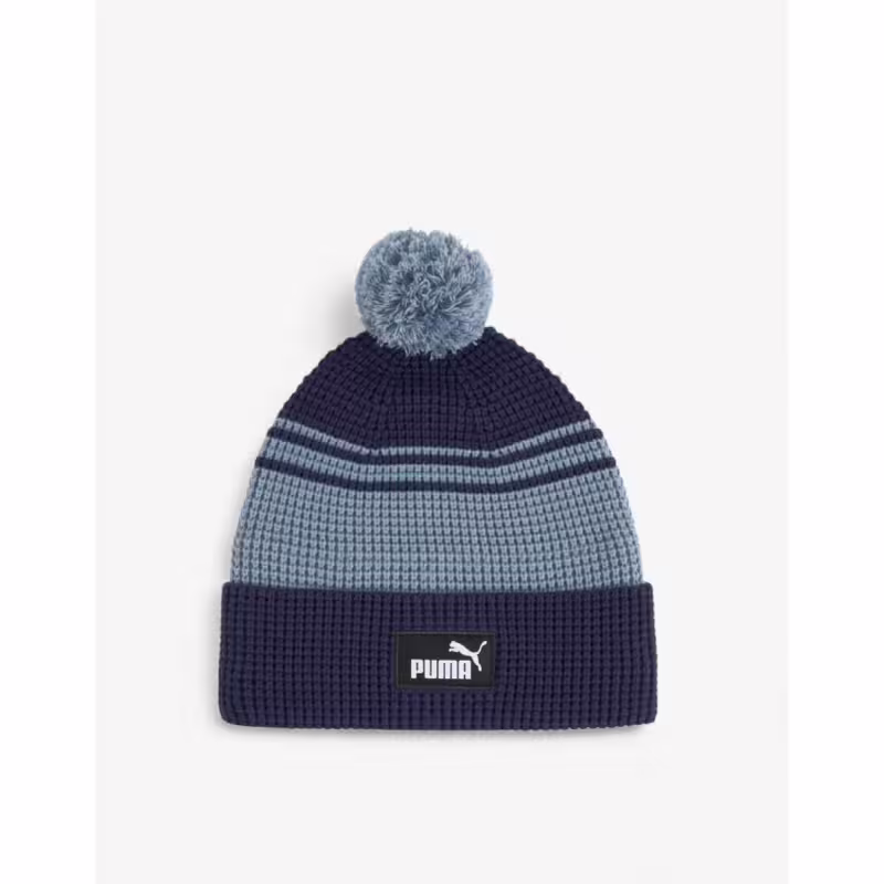 PUMA Essentials Mid Crown Pom Beanie Navy