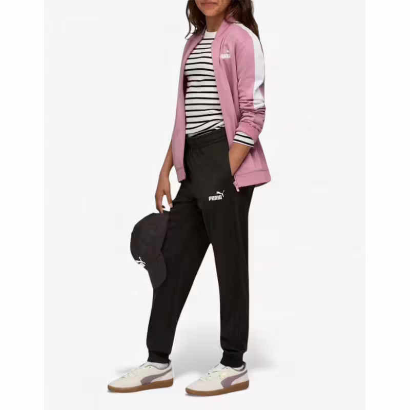 PUMA Poly Baseball Tracksuit Pink/Black