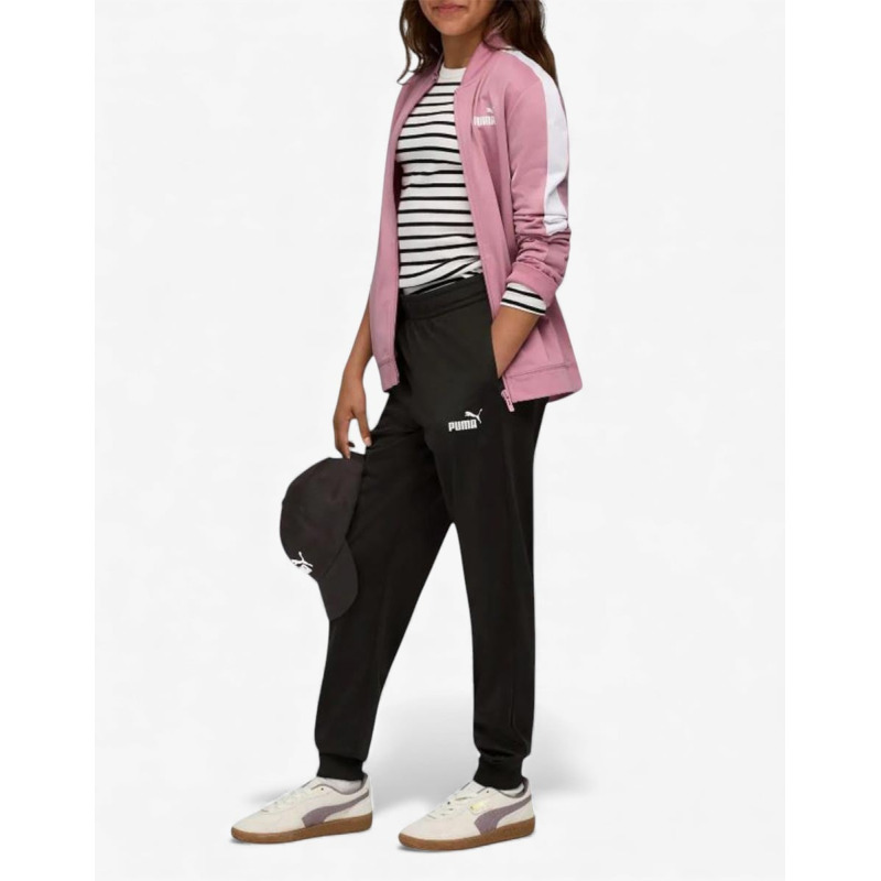 PUMA Poly Baseball Tracksuit Pink/Black