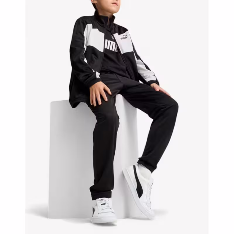 PUMA Poly Colorblock Tracksuit Black/White