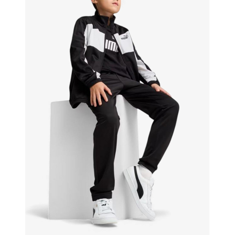 PUMA Poly Colorblock Tracksuit Black/White