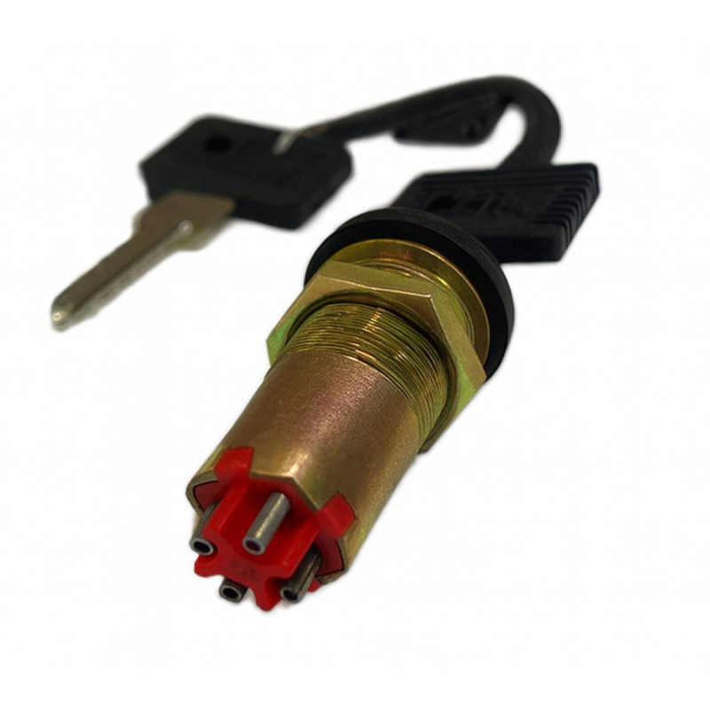 Ключ 9216, ротационен, 4pin, 3 положения, ключалка, 250VAC, 10A, Ф19mm, DPST