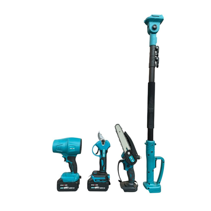 Ножица, верижен трион, сешоар, телескопичен прът Kraft Royal, зелени, 36VDC, 8Ah, к-т