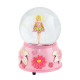 Декоративна снежна топка Fairy с музика, фея и блестящи частици