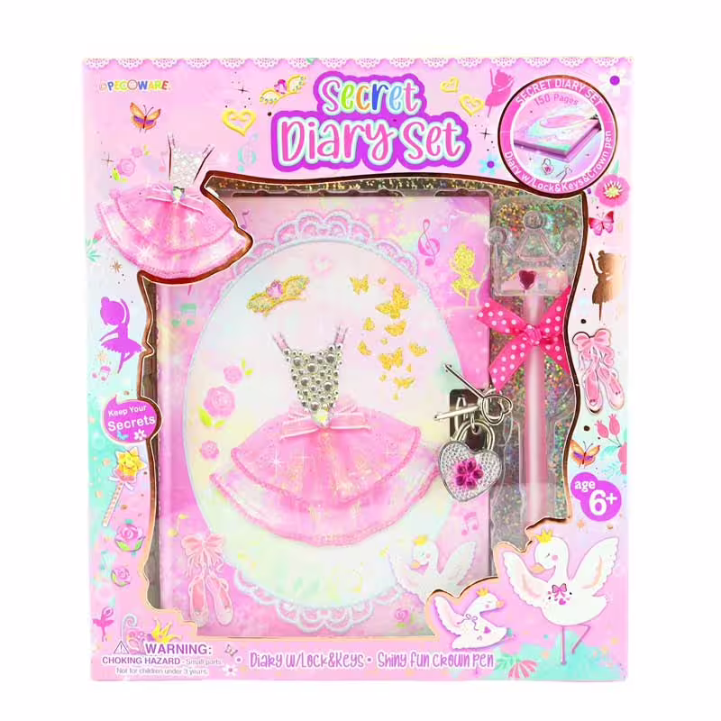 Таен дневник с катинар и химикалка-корона за вълшебни спомени