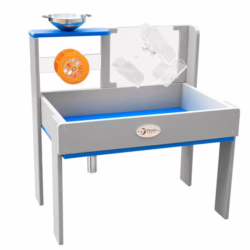 Сензорен игрален комплект с вода и пясък Classic World от дърво