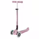 Тротинетка със седалка 5 в 1 GLOBBER GO UP DELUXE LIGHTS ECOLOGIC 360&deg; - розова