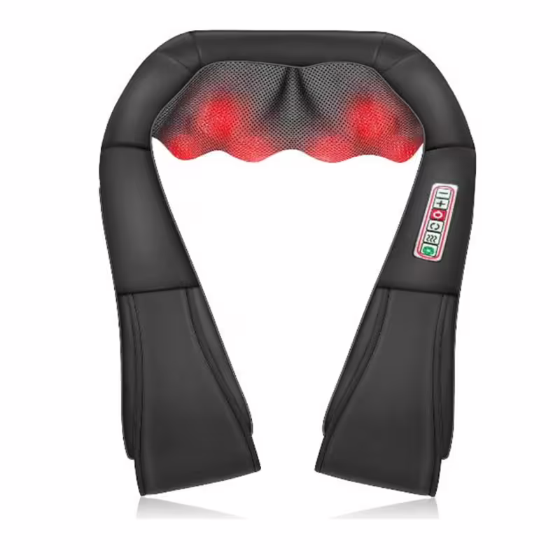 Масажор 3D шиацу, тяло и врат, 6 бутона за управление, черен, 12VDC, 220VAC, 24W