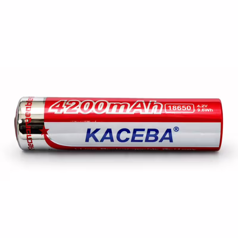 Акумулаторна батерия Kaceba, презареждаема, 3,7VDC, 4200mAh, 18650, Li-ion
