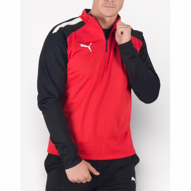 PUMA Тeam Liga Quarter-Zip Football Top Red/Black