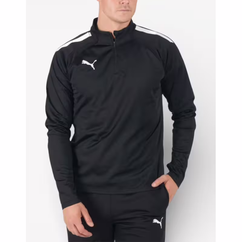PUMA Тeam Liga Quarter-Zip Football Top Black/White