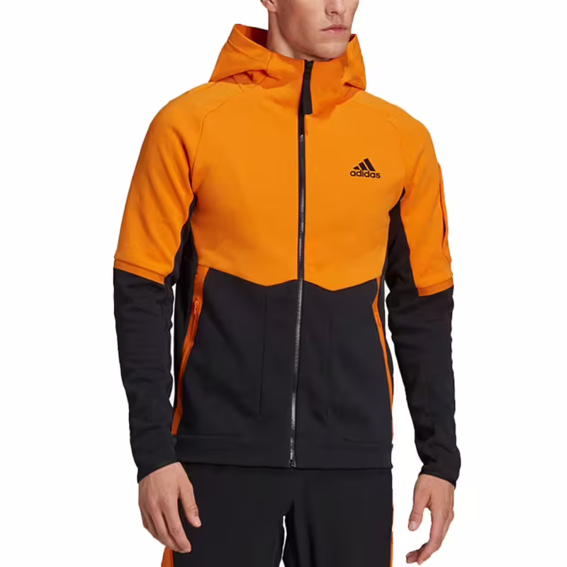 ADIDAS Designed For Gameday Full-Zip Hoodie Orange/Black