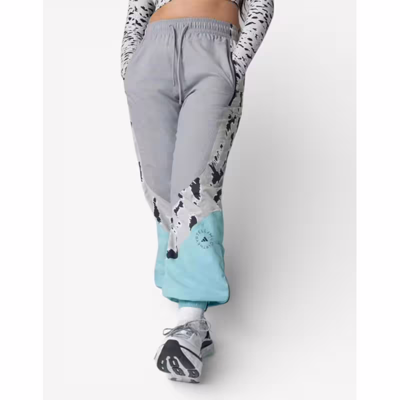 ADIDAS х Stella McCartney Color Blocked Woven Track Pants Grey
