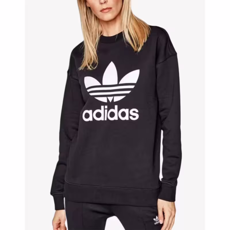 ADIDAS Trefoil Crew Regular Fit Sweatshirt Black