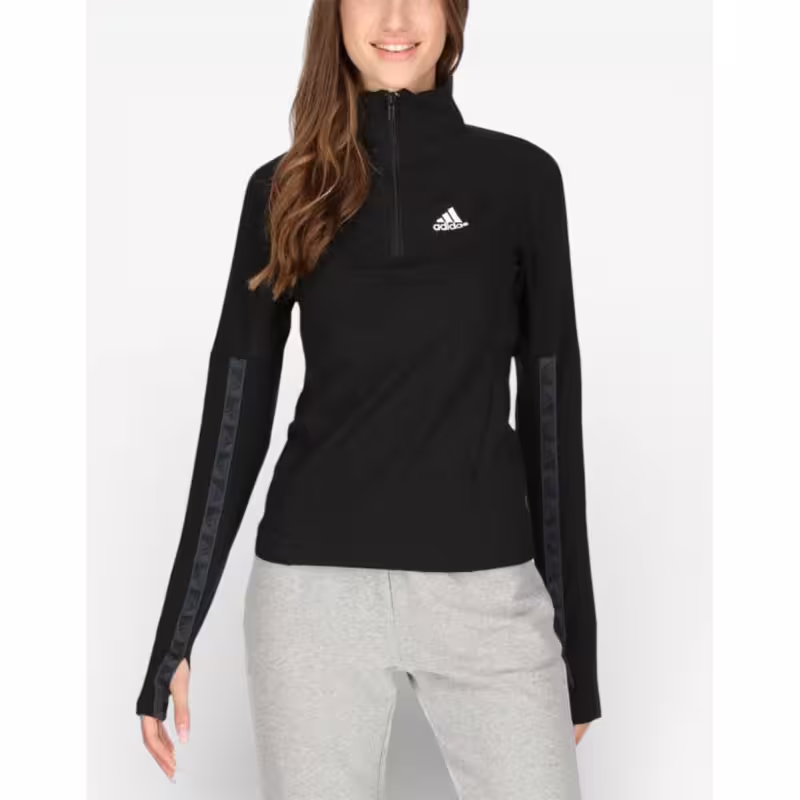 ADIDAS Gymnastics Polo Sweatshirt Black