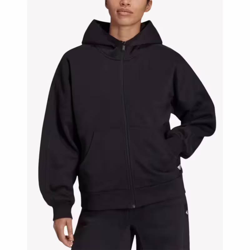 ADIDAS Sportswear Studio Lounge Fleece Full-Zip Hoodie Black