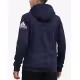 ADIDAS Stack Logo On Left Sleeve Hoodie Blue